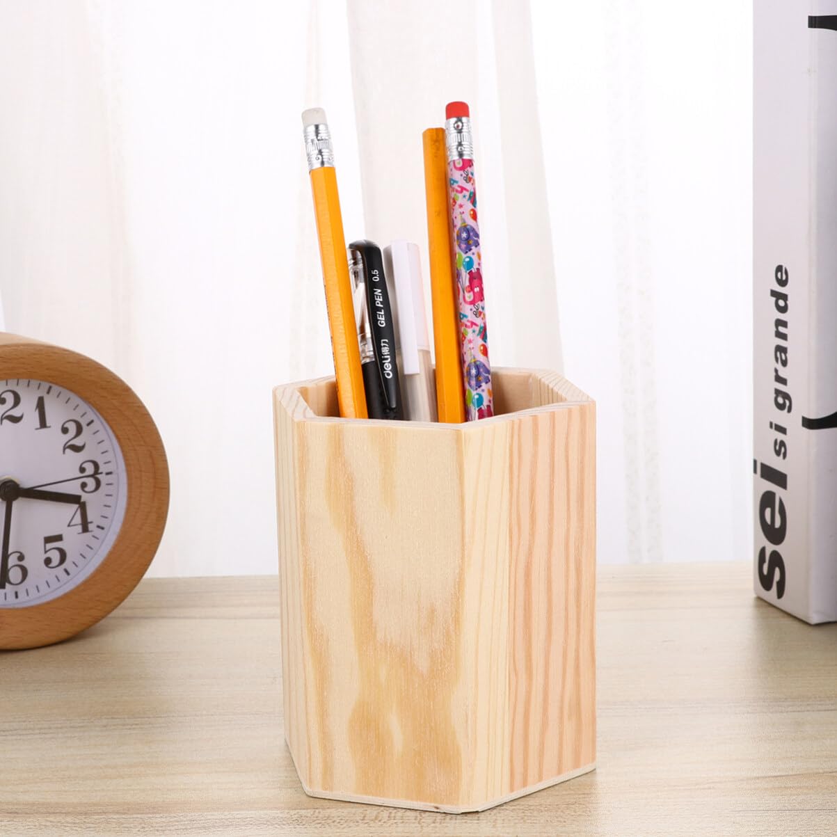 Amazon.com: 2pcs Diy Wooden Storage Container for Pens and Brushes
